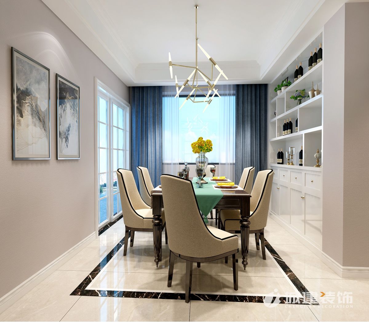 德信東宸130平方四室效果圖