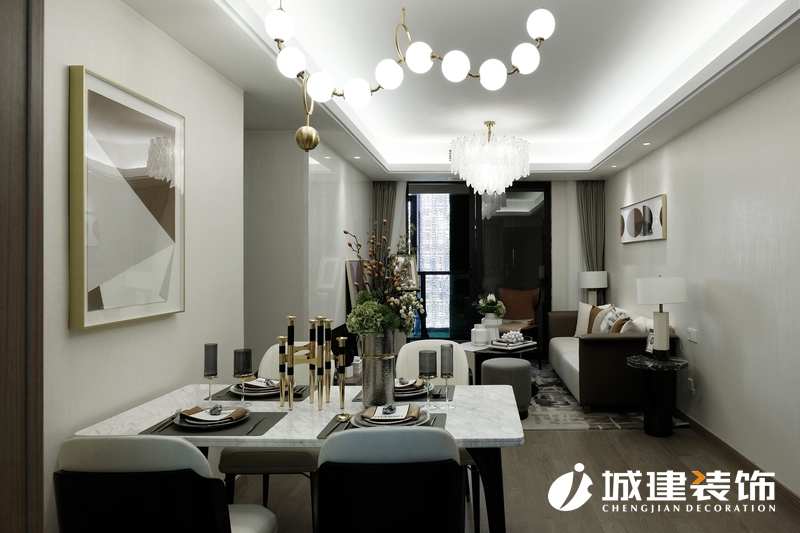 德信云溪名著98平現(xiàn)代風(fēng)格裝修實(shí)景案例