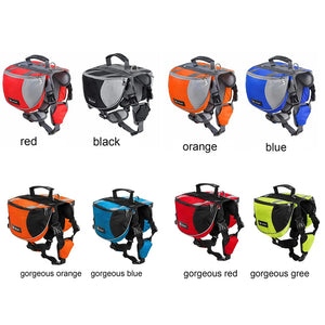 TAILUP luxury Pet Outdoor Backpack Large Dog Adjustable Saddle Bag Harness Carrier For Traveling Hiking Camping