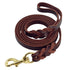 Genuine Leather Dog Leash Dogs Long Leashes Braided Pet Walking Training Leads Brown Black Colors For Medium Large Pet