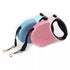 Pet Retractable Leash With Rhinestone Bling Crystal Cat Puppy Dog Lead  Pink Blue 3M Flat Line Drop Shipping