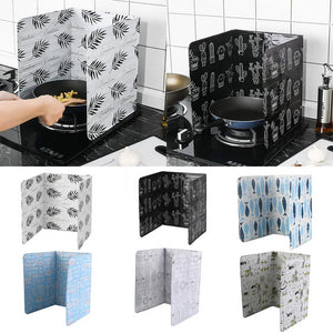 1/2PCS/SET Splash Proof Baffle Kitchen Home Gadgets Oil Splatter Screens Aluminium Foil Plate Gas Stove Baffle Cooking Tools