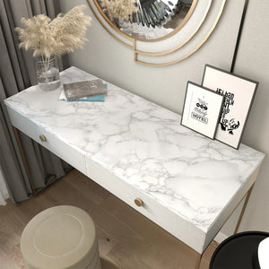 60/80cm Wide，Waterproof Marble Wallpaper Self Adhesive Vinyl Sheet for Desktop Modern Furniture Cabinets Kitchen Home Decor Film