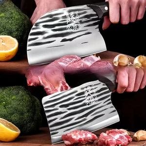 Forged kitchen knife, kitchen home meat slicing knife, stainless steel bone chopping knife sharp dual purpose knife