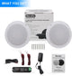 Herdio 4 Inch Ceiling Bluetooth Speaker Kit Water Resistant 160W Marine Speakers For Bathroom Kitchen Home Outdoor Camper