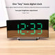 LED Large Curved Screen Crystal Clock Multifunctional Electronic Alarm Clock Creative Bedside Silent Clock Interior Decoration