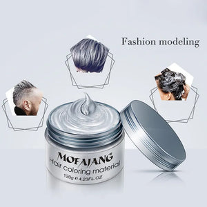 7 Colors 120g Harajuku Styling Hair Wax Dye One-time Molding Paste Maquillaje Beauty Health Safe No Sensetive Club Party